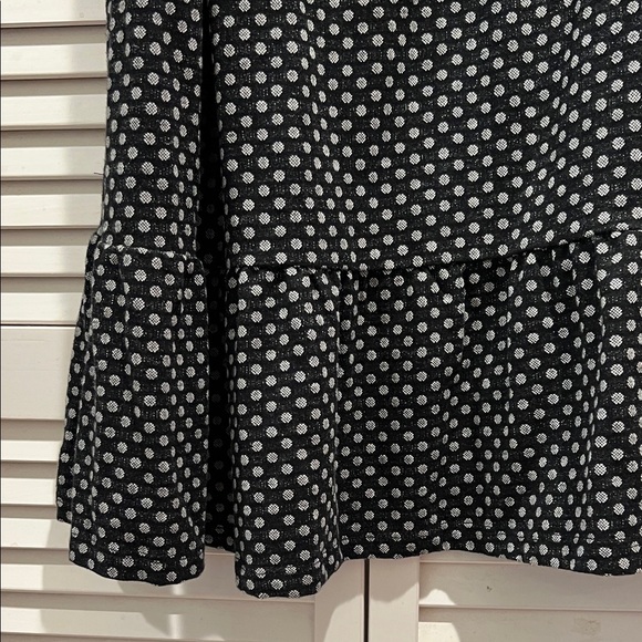 LOFT Navy Polka Dot Midi Dress - Picture 5 of 6